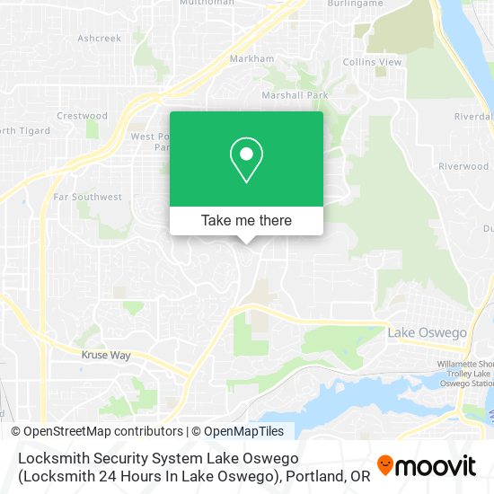 Locksmith Security System Lake Oswego (Locksmith 24 Hours In Lake Oswego) map