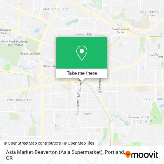 Mapa de Asia Market-Beaverton (Asia Supermarket)