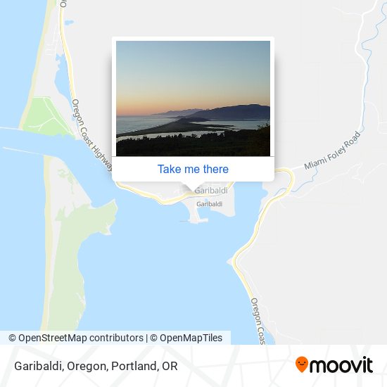 Mapa de Garibaldi, Oregon