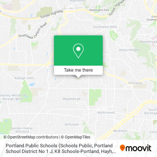 Mapa de Portland Public Schools