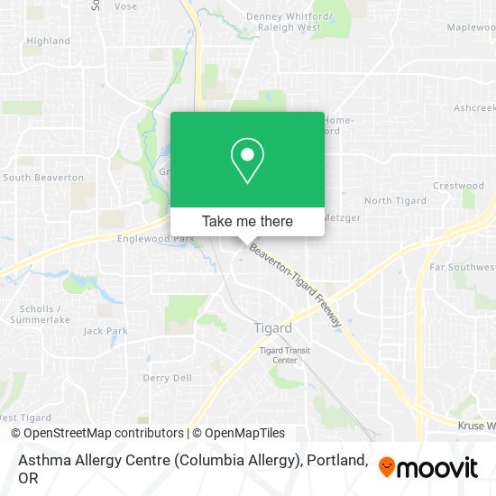 Mapa de Asthma Allergy Centre (Columbia Allergy)