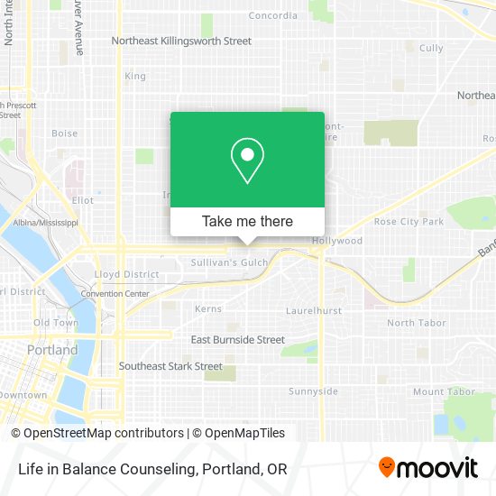 Life in Balance Counseling map