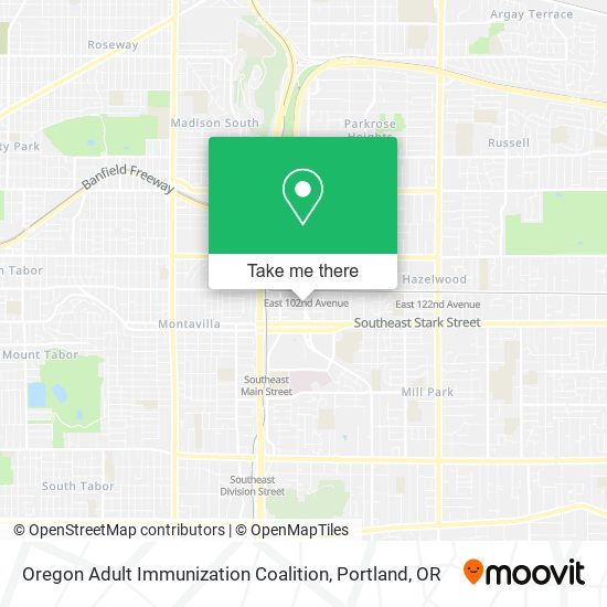 Oregon Adult Immunization Coalition map
