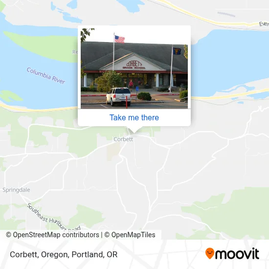 Corbett, Oregon map