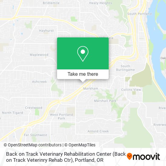 Back on Track Veterinary Rehabilitation Center (Back on Track Veterinry Rehab Ctr) map