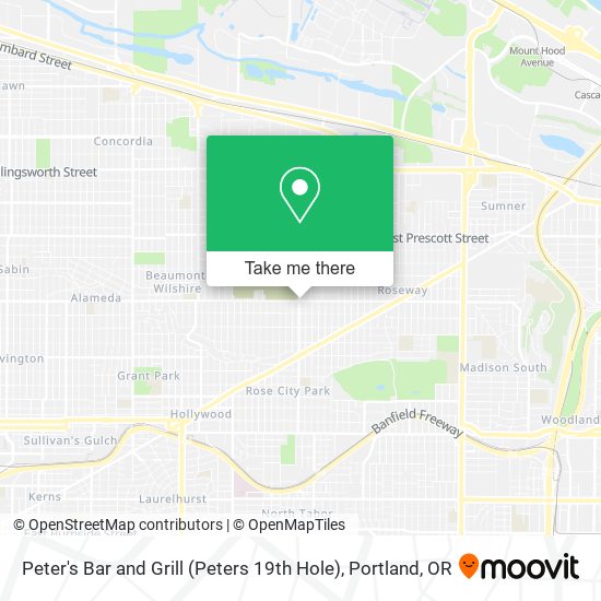Peter's Bar and Grill (Peters 19th Hole) map