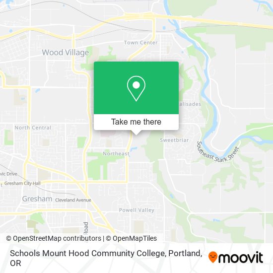 Schools Mount Hood Community College map