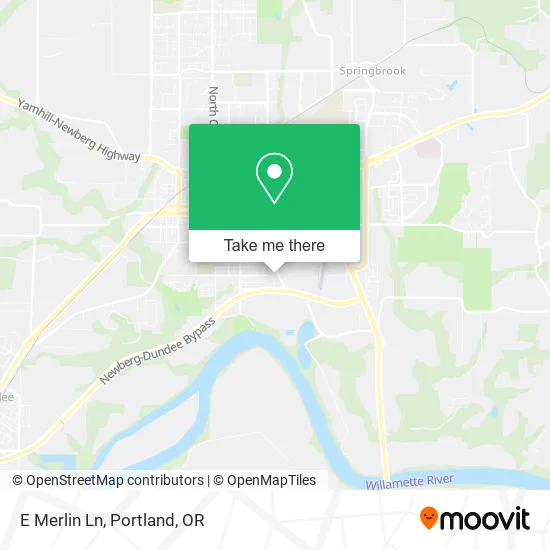 E Merlin Ln map