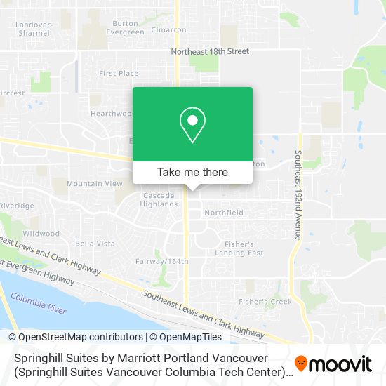 Mapa de Springhill Suites by Marriott Portland Vancouver (Springhill Suites Vancouver Columbia Tech Center)