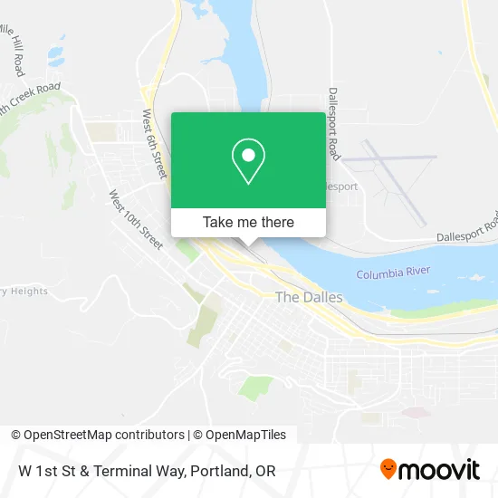 W 1st St & Terminal Way map