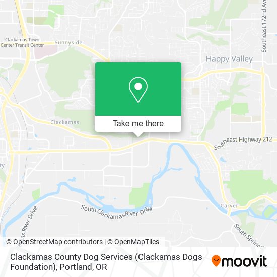 Mapa de Clackamas County Dog Services (Clackamas Dogs Foundation)