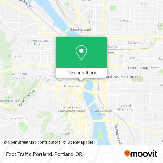 Foot Traffic Portland map