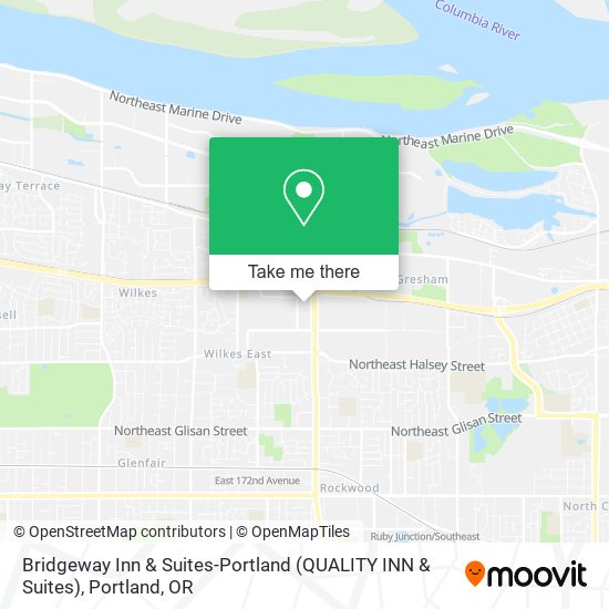 Mapa de Bridgeway Inn & Suites-Portland (QUALITY INN & Suites)