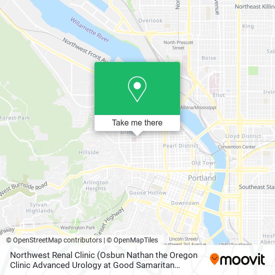 Northwest Renal Clinic (Osbun Nathan the Oregon Clinic Advanced Urology at Good Samaritan Portland) map