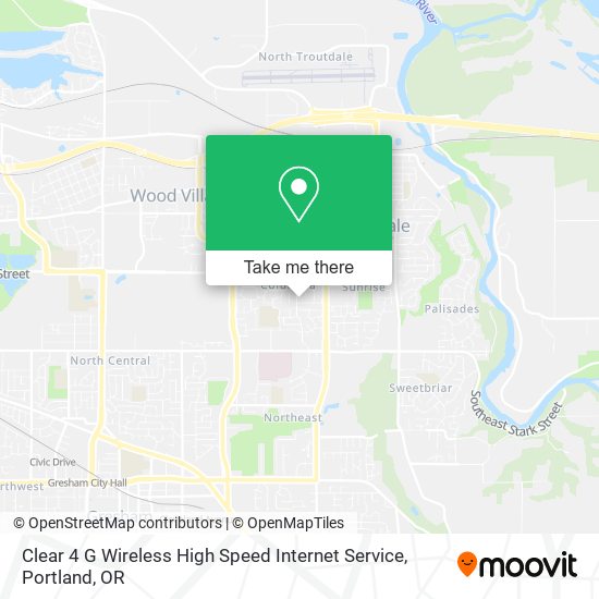 Mapa de Clear 4 G Wireless High Speed Internet Service