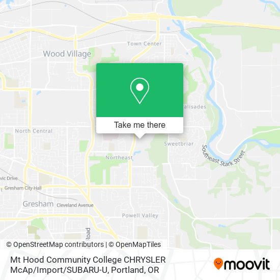 Mt Hood Community College CHRYSLER McAp / Import / SUBARU-U map