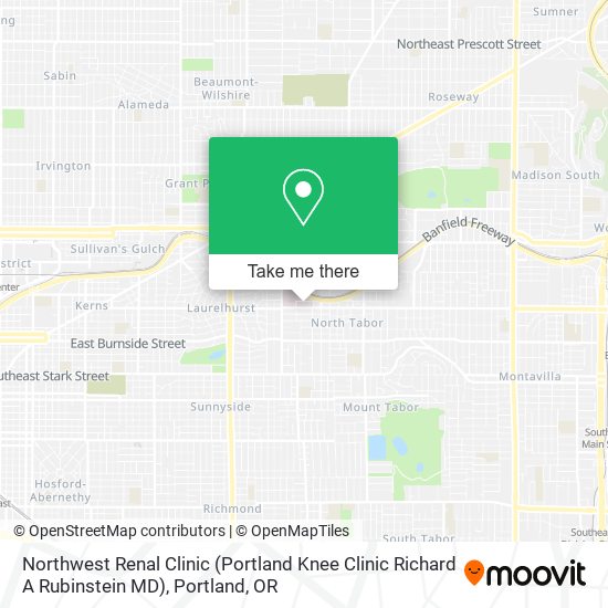 Mapa de Northwest Renal Clinic (Portland Knee Clinic Richard A Rubinstein MD)