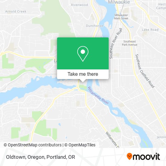 Oldtown, Oregon map