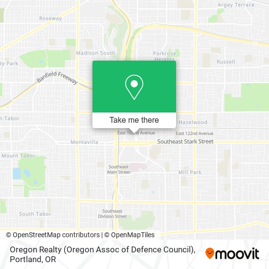 Oregon Realty (Oregon Assoc of Defence Council) map