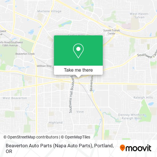 Beaverton Auto Parts (Napa Auto Parts) map