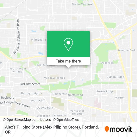 Mapa de Alex's Pilipino Store