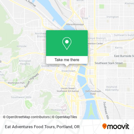 Eat Adventures Food Tours map