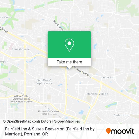 Mapa de Fairfield Inn & Suites-Beaverton (Fairfield Inn by Marriott)