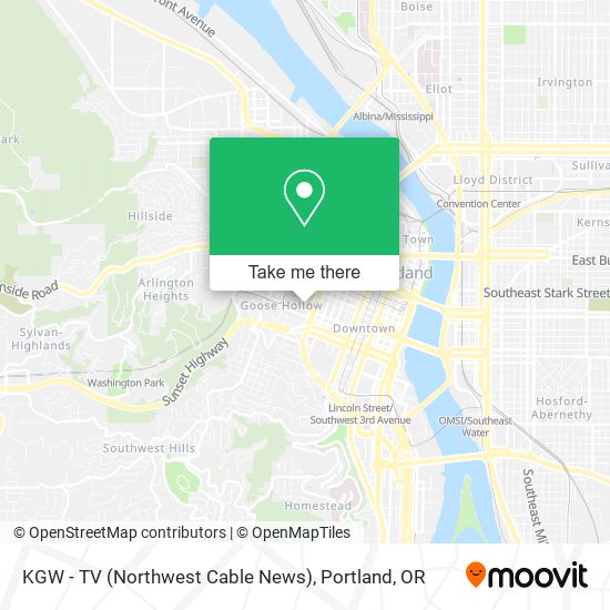 KGW - TV (Northwest Cable News) map