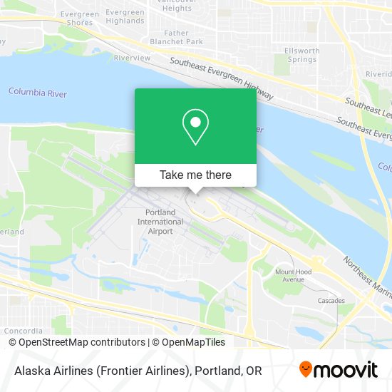Alaska Airlines (Frontier Airlines) map
