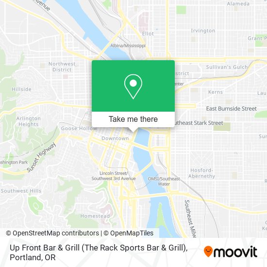 Mapa de Up Front Bar & Grill (The Rack Sports Bar & Grill)