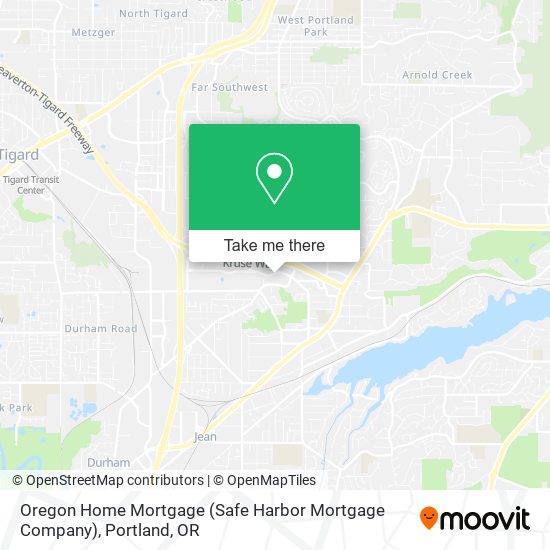 Mapa de Oregon Home Mortgage (Safe Harbor Mortgage Company)