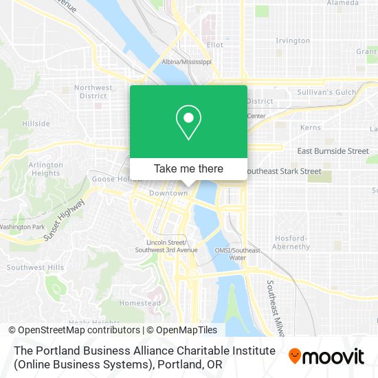 The Portland Business Alliance Charitable Institute (Online Business Systems) map