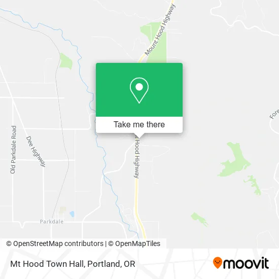 Mt Hood Town Hall map