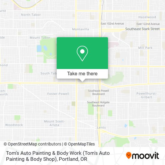 Tom's Auto Painting & Body Work map