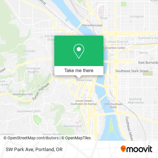 Mapa de SW Park Ave