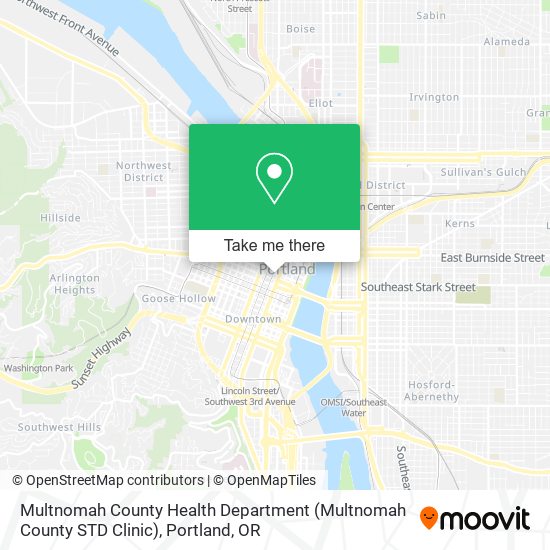 Multnomah County Health Department (Multnomah County STD Clinic) map
