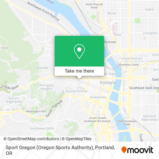 Mapa de Sport Oregon (Oregon Sports Authority)