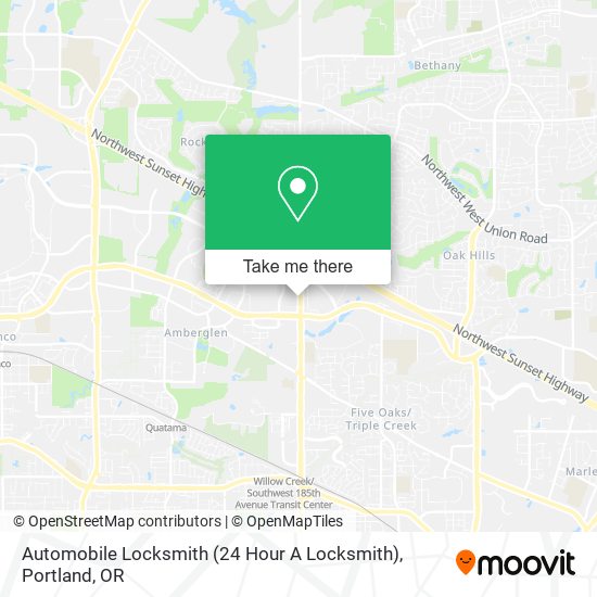 Mapa de Automobile Locksmith (24 Hour A Locksmith)