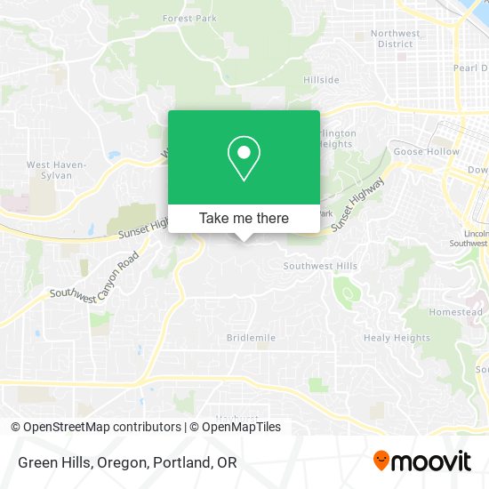 Green Hills, Oregon map