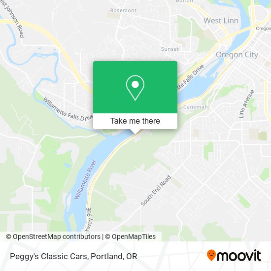 Peggy's Classic Cars map