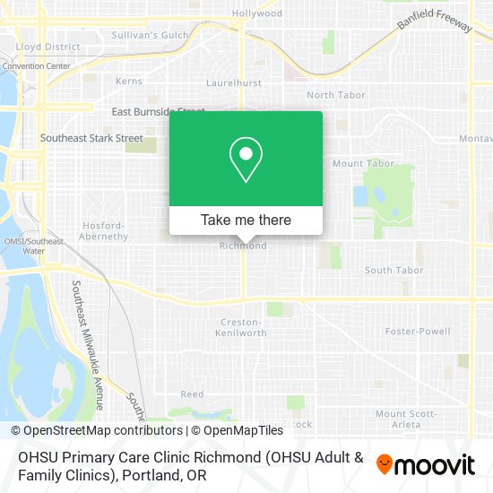 Mapa de OHSU Primary Care Clinic Richmond (OHSU Adult & Family Clinics)