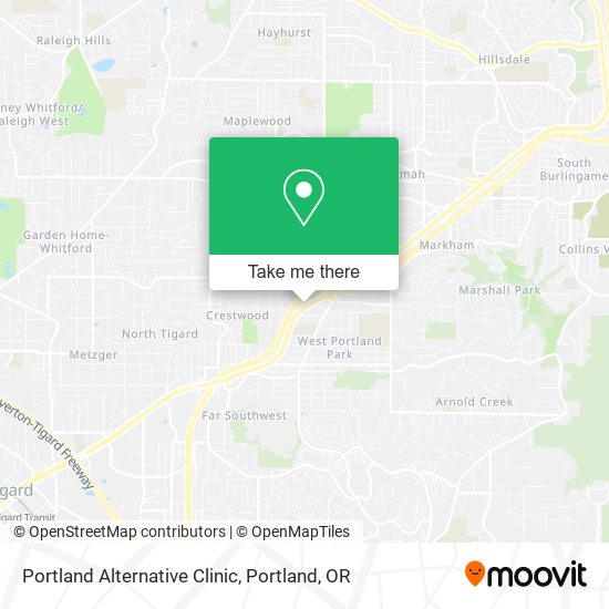 Portland Alternative Clinic map