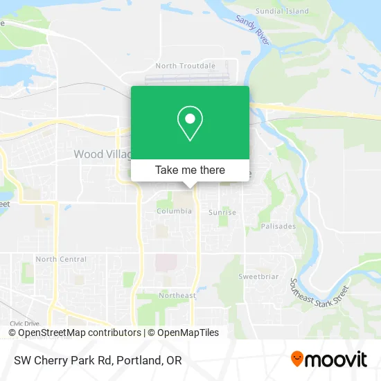 SW Cherry Park Rd map