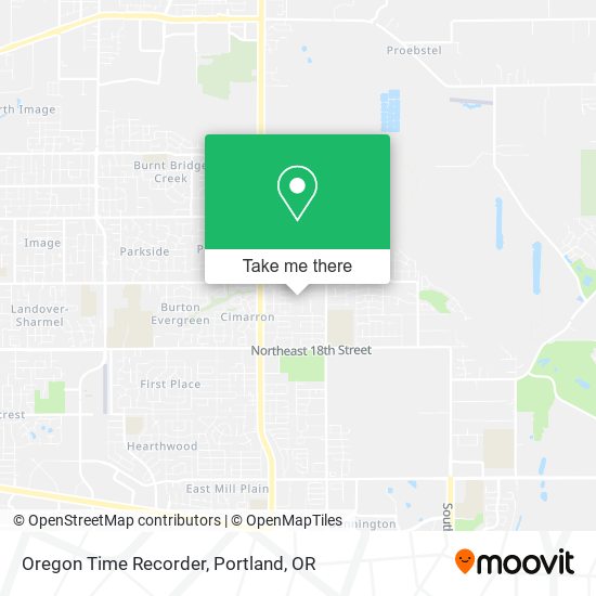 Mapa de Oregon Time Recorder