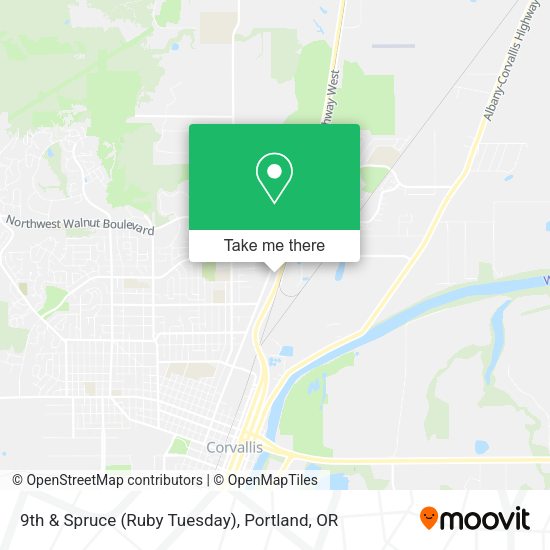 9th & Spruce (Ruby Tuesday) map