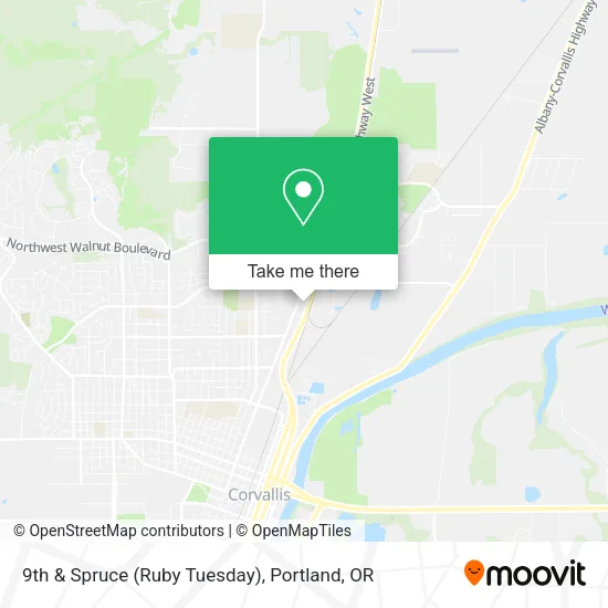 Mapa de 9th & Spruce (Ruby Tuesday)