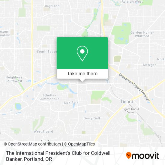 Mapa de The International President's Club for Coldwell Banker