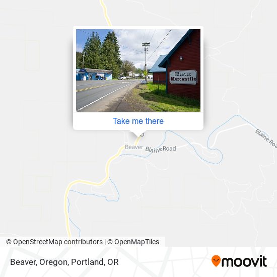 Mapa de Beaver, Oregon