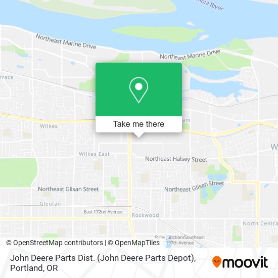 John Deere Parts Dist. map