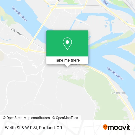 W 4th St & W F St map